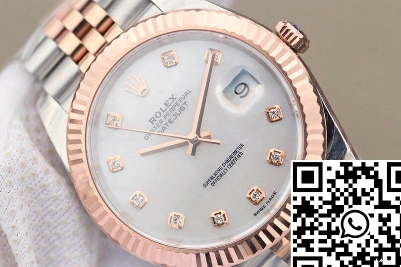 White Mother-Of-Pearl Datejust EW Factory Dial M126331-0014 Rolex 0816